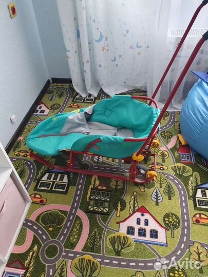 Детские санки коляска