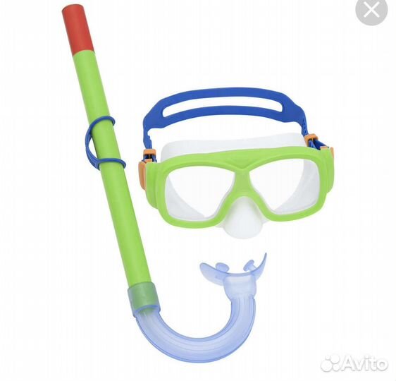 Маска для плавания и трубка 7+