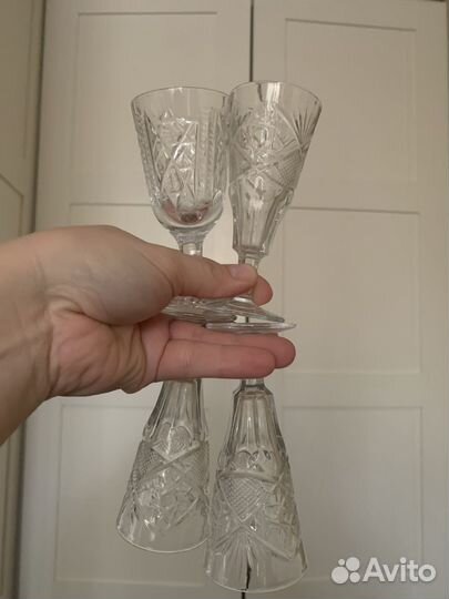 Стопки хрустальные 10-11см,4шт;бокалы,икеа бутылка