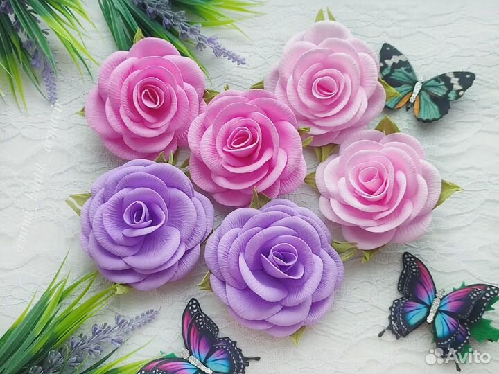 Бантики цветы резиночки