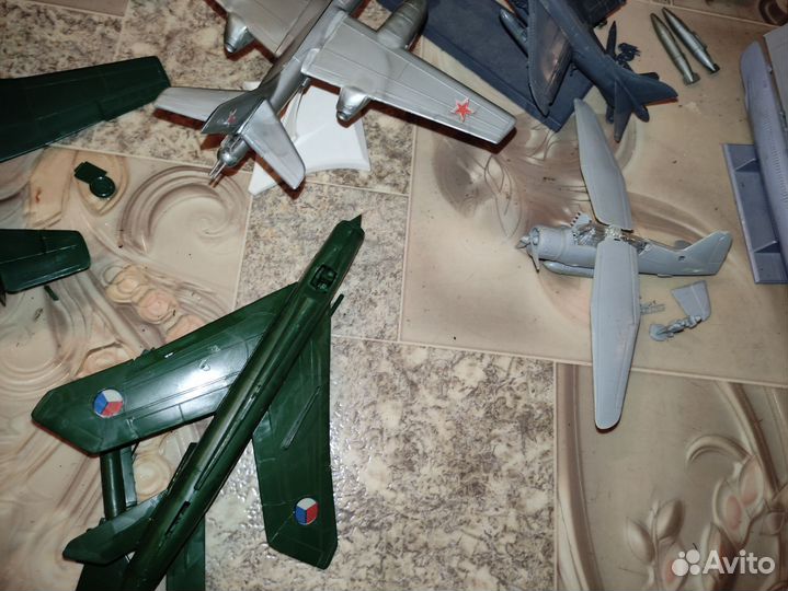 Самолет, вертолет, корабль, танк, пластик модели