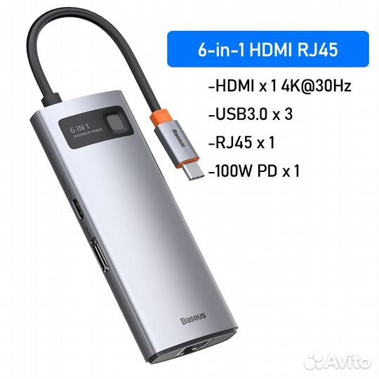 Новый Baseus USB-HUB 5/6/8/9-in-1 USB-C