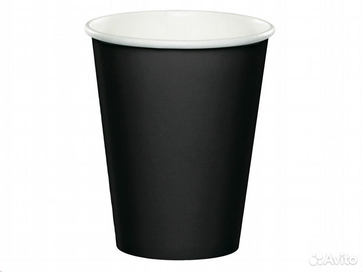 Бумажный стакан для кофе, черный 330мл