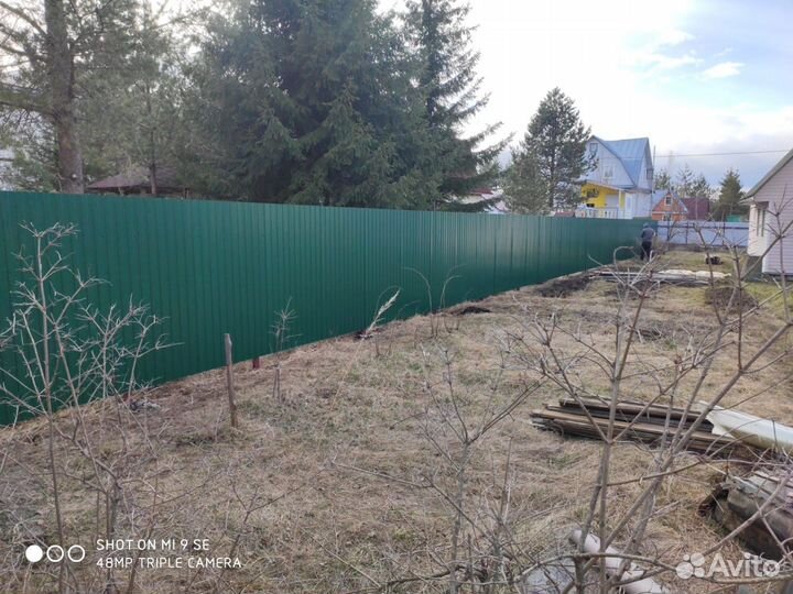 Монтаж забора из профлиста под ключ