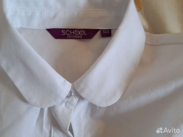 Рубашка белая на девочку 122 р