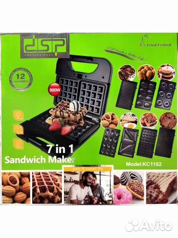 Мультипекарь 7 в 1 Электровафельница