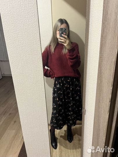 Бордовый джемпер