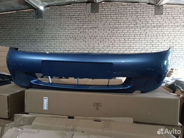 Бампер передний LADA kalina 1 цвет серо - синий