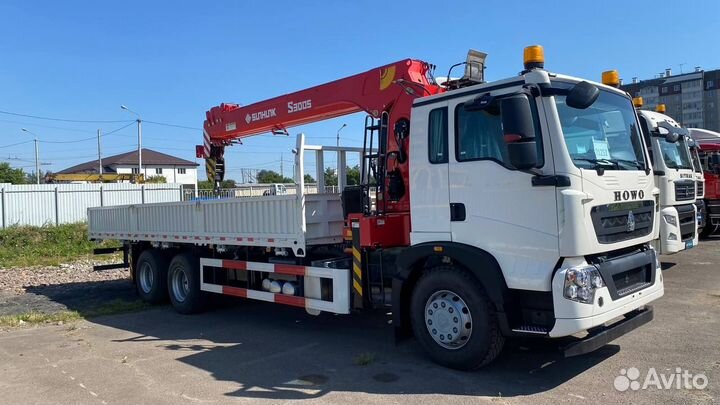 Бортовой грузовик Howo T5G с КМУ Sunhunk, 2024