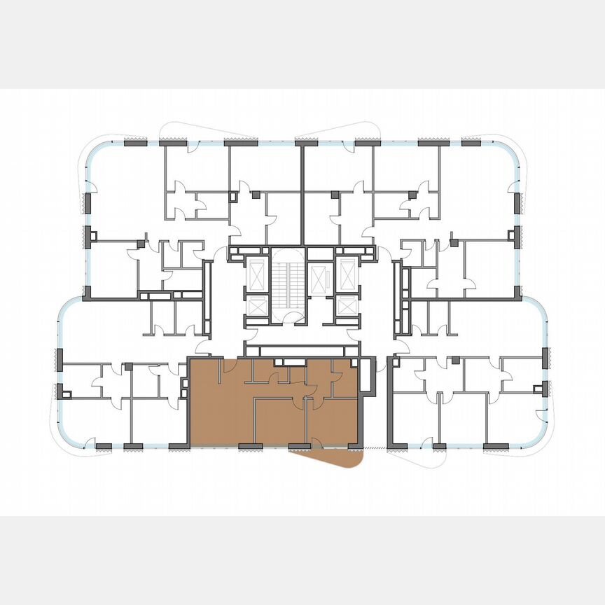 1-к. квартира, 68,5 м², 2/14 эт.