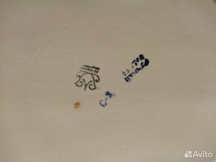Гжель доска разделочная, ручная работа, коллекц-я