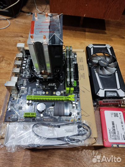 Комплект новая X79A плата,12 потоков, 8 Gb DDR3