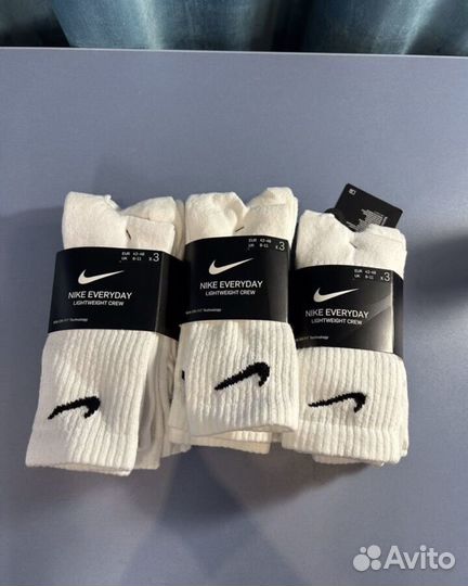 Носки nike высокие белые