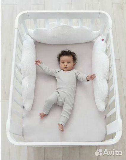 Бортики на кроватку облако happybaby