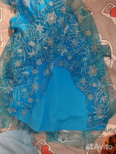 Платье для девочки голубое нарядное