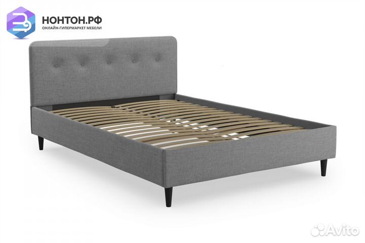 Кровать Милена светло-серая