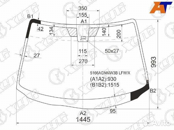 Стекло лобовое mazda mazda3