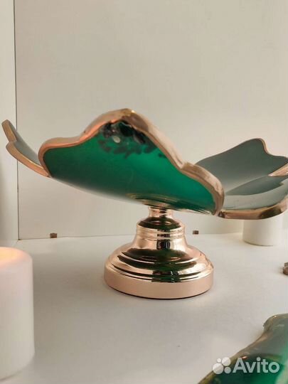 Ваза для фруктов и поднос ручной работы