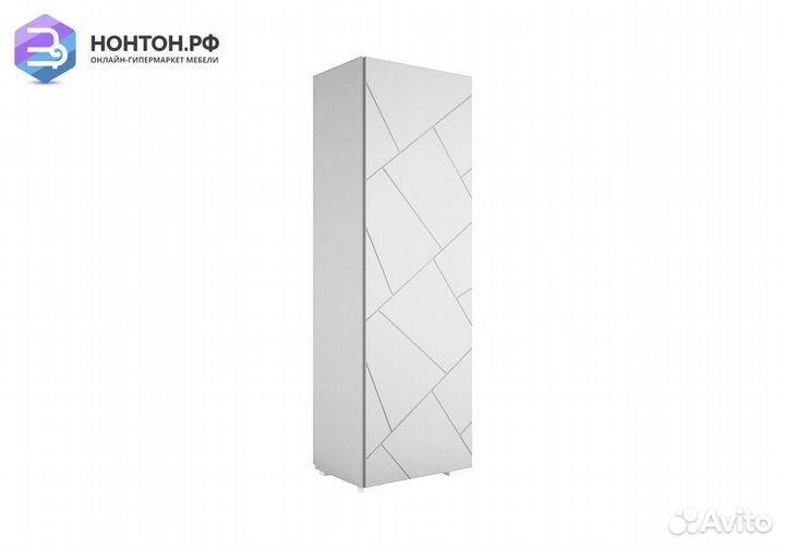 Шкаф одностворчатый Гранж шк-001 белый шагрень / м