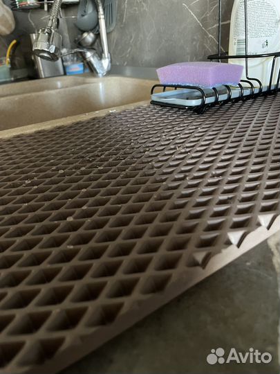 Коврик для кухни, коврик для посуды, Коричневый