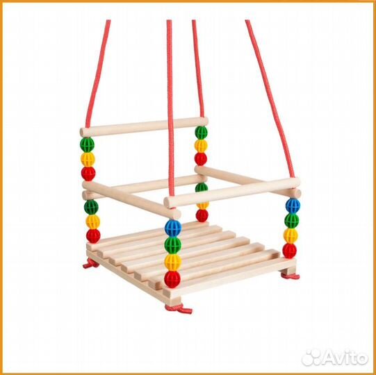 Качели детские подвесные деревянные