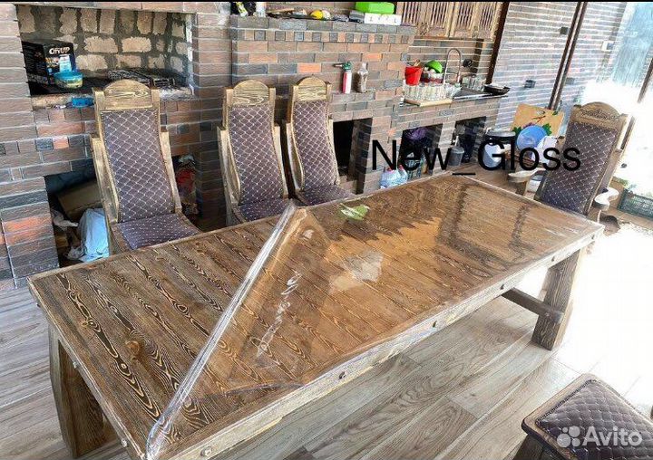 Мягкое гибкое стекло на стол скатерть клеёнка