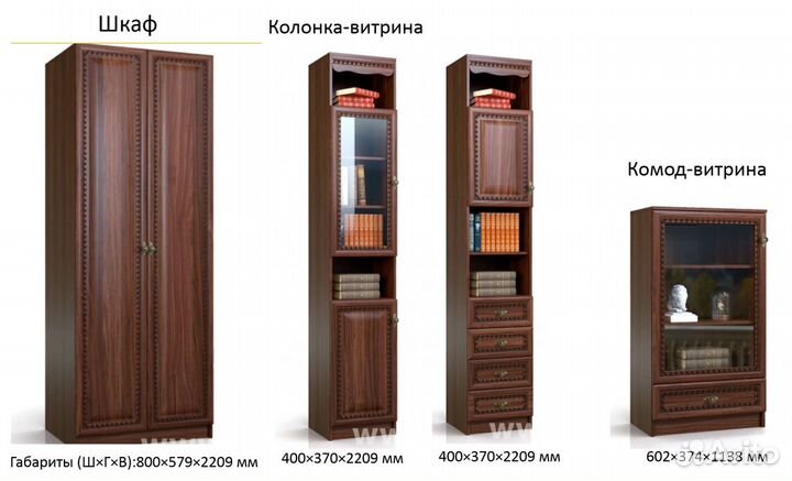 Стенка модульная неоклассика