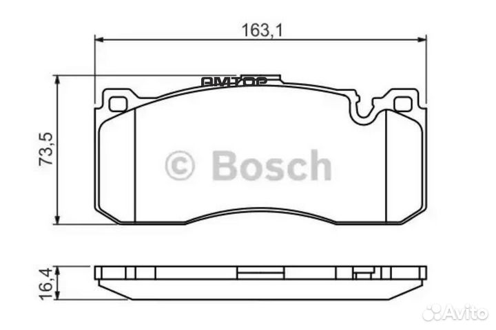 Bosch 0986494428 Колодки тормозные дисковые перед