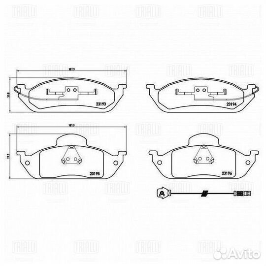 Колодки тормозные mercedes W163 ML230-ML