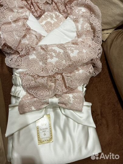 Конверт на выписку для девочки luxury baby