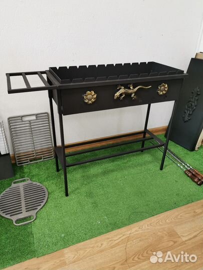 Мангал разборный 3 мм усиленный бортами от 10 лет