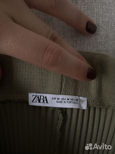 Юбка лапша в рубчик zara женская S M