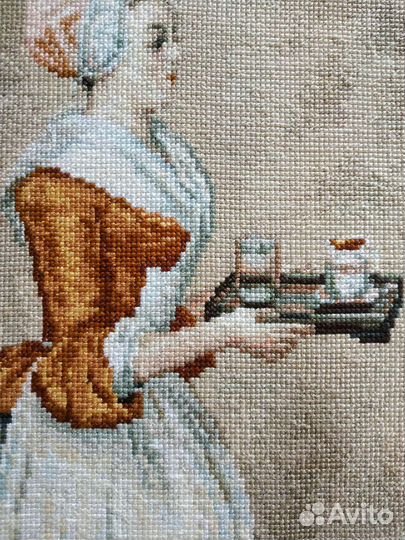 Картина вышитая крестом, ручная работа