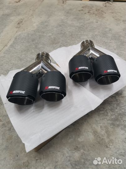 Насадки глушителя Акрапович, Akrapovic, двойные