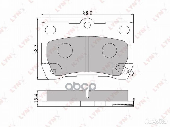 Колодки тормозные дисковые зад BD7544 lynxauto