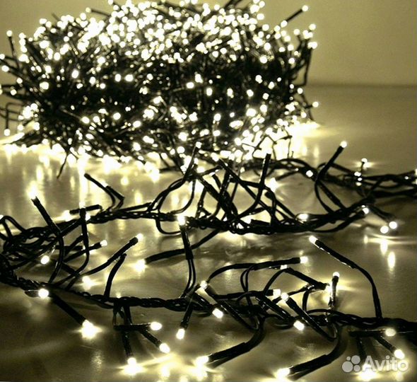 Новогодняя гирлянда. Монтаж. Уличные гирлянды