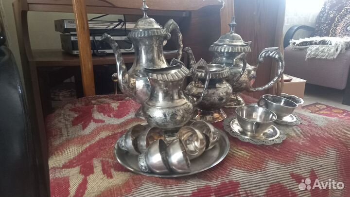 Кофейный сервиз Индия из мельхиора