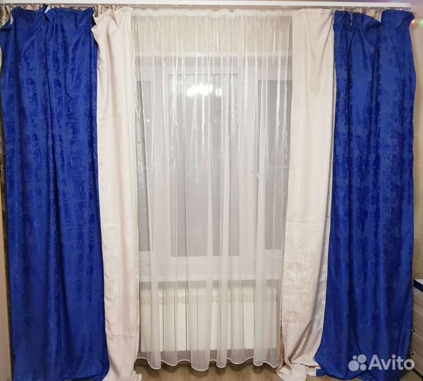 Шторы двухцветные