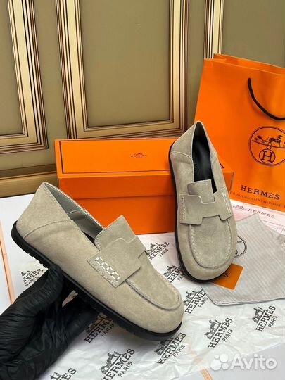 Лоферы женские Hermes новая коллекция натуральные