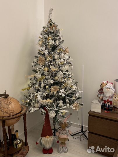 Ель искуственная заснеженная 180 см