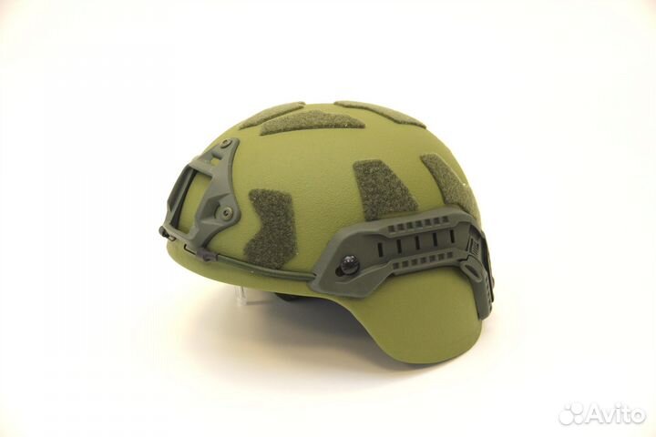 Шлем защитный зеленый бр1 с ушами