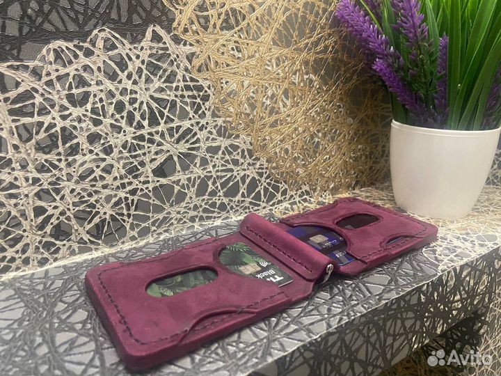 Зажимы для денег из натуральной кожи.Ручная работа