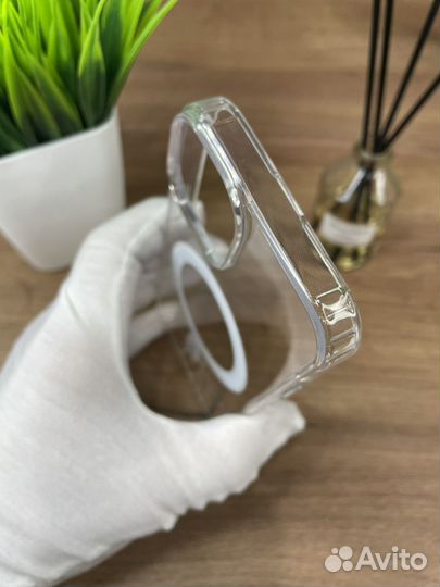 Чехол на iPhone прозрачный clear case magsafe