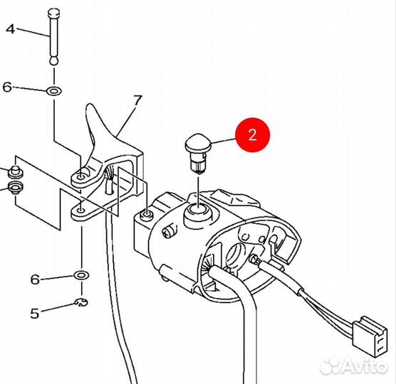 Кнопка стоп stop двигателя снегоходов Yamaha