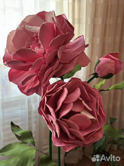 Ростовые пионы из фоамирана