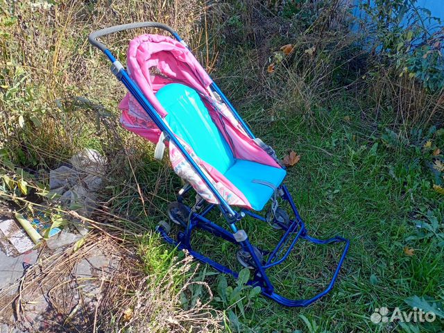 Санки-коляска с накидкой