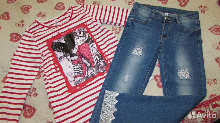 Стильные одежки для девочки рр 140-146