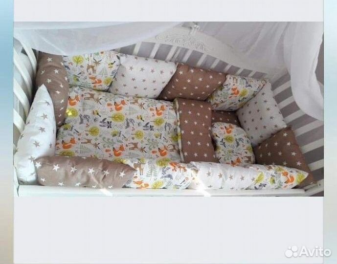 Бортики в кроватку, одеяло-конверт, кокон