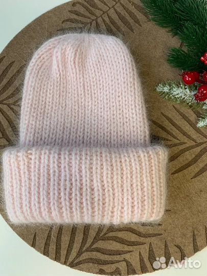 Шапка ручной работы из пуха норки, ангоры