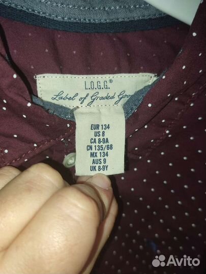 Рубашка H&M 134 р-р